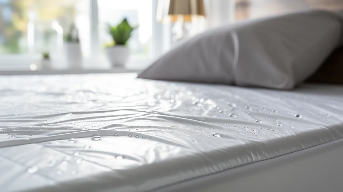 luxe zijden matrasbeschermer op matras